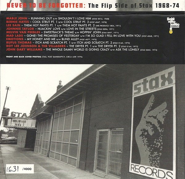 Varios - Never To Be Forgotten / The Flip Side Of Stax 1968-1974 (Record Store Day 2012) - Imagen 3