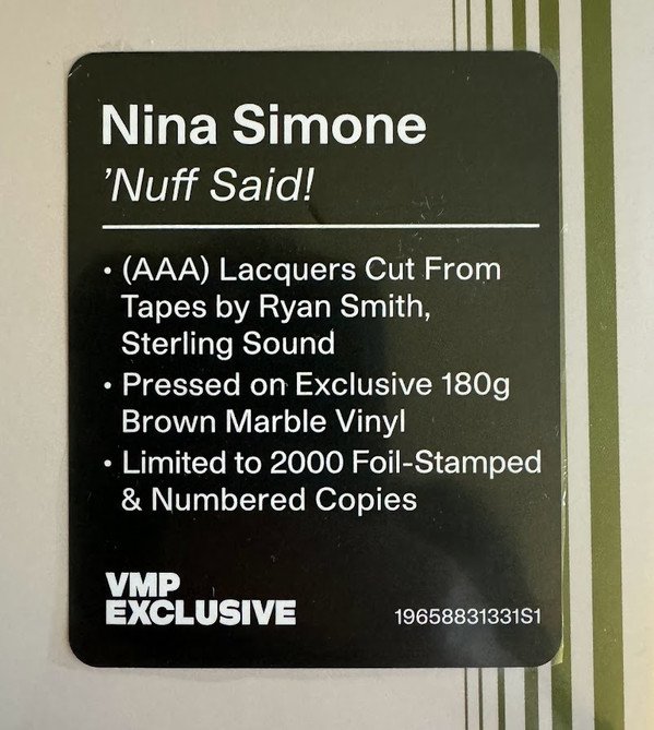 Nina Simone – 'Nuff Said! (Limited Edition Numbered) - Imagen 2